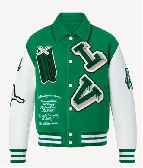 louis vuitton varsity jacket green|lv varsity jacket price.